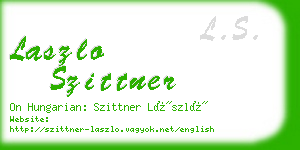 laszlo szittner business card